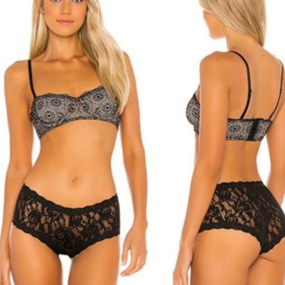 🤩New with tags free people starla underwire black bra size 32B